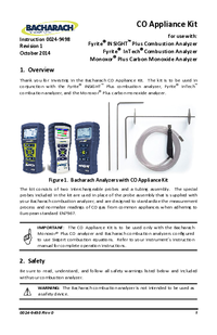 Thumbnail of document Manual - CO Appliance Test Kit